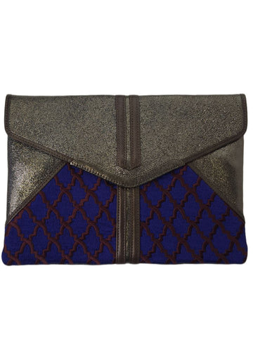 POPINJAY Women's Gold Anfa Envelope Clutch #Pop1 8'5"x12' One Size NWT