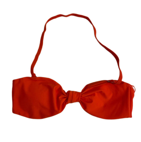 OOKIOH Orange Bora Bandeau Swim Top Size XS NWT