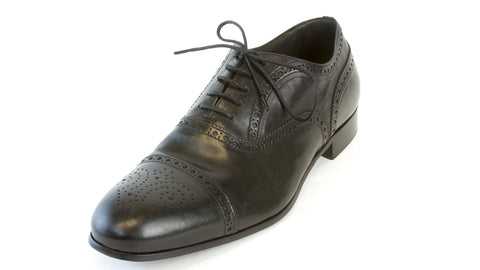 J. LINDEBERG Men's Black Brogue 2 Soft Leather Oxford Shoes Sz 11 $430 NEW
