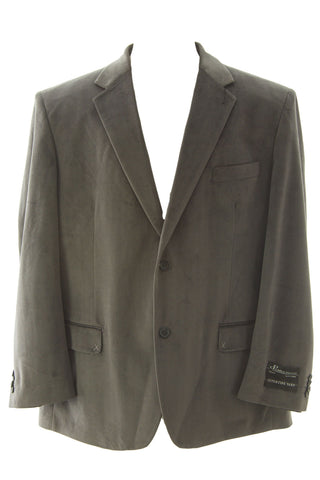 Carlo Palazzi Men's Gray Chevron Pattern Two Button Blazer Sportscoat