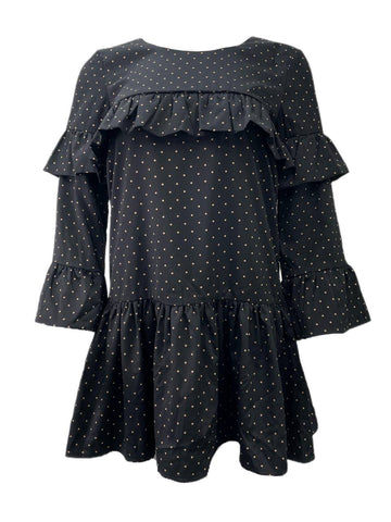 LOST IN LUNAR Women's Black Connect The Dots Mini Dress Size US 2 NWT