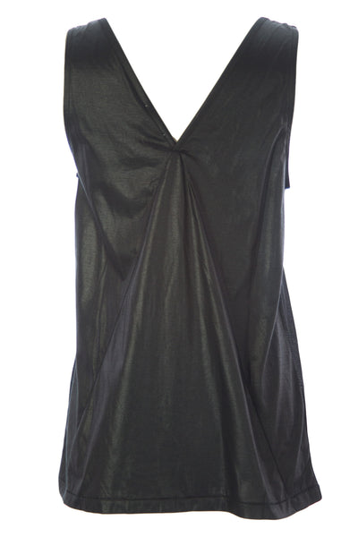 SURFACE TO AIR Women's Black Sheer Insert D' Tank Top $230 NEW