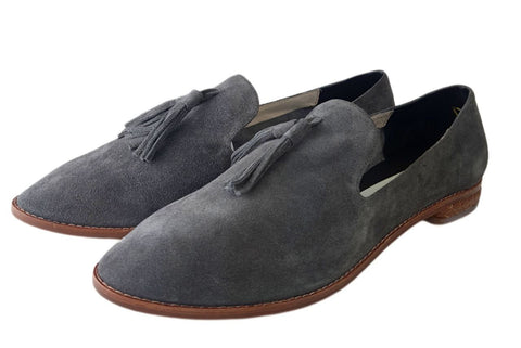 MATT BERNSON Women's Grey Slate Suede Emerson Loafer #MB127 NWB