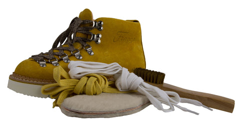 RONNIE FIEG X FRACAP LIMITED EDITION Women's Suede USA Boots, Mustard, US 5.5