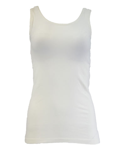 G&C United Knitwear Women's Bra Friendly Seamless Tank, Cream, One Size