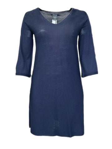 Marina Rinaldi Women's Navy Gange Knitted Sweater Dress Size S NWT