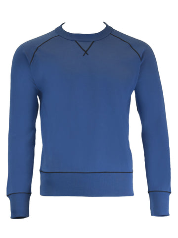Gant Men's O. Contrast Stitching C-Neck Sweat, Medium, Nautical Blue
