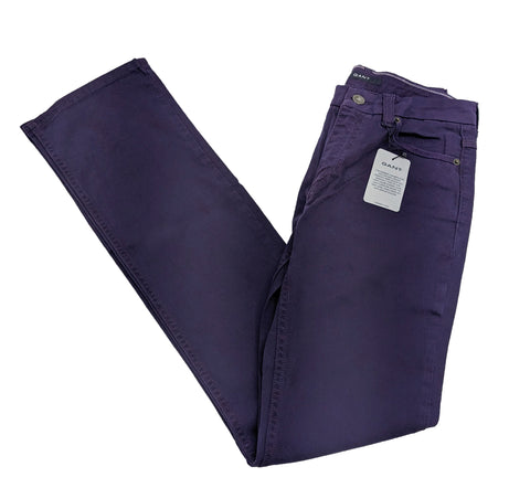 GANT Women's Violet Garment Dyed Twill Carol Bootcut Pants Size 29/34 NWT