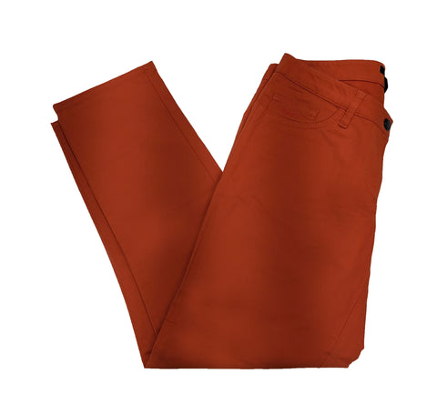GANT Women's Brick Orange Kelly Cropped Twill Pants Size 28 NWT
