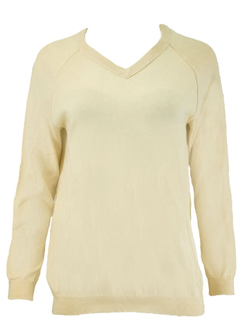 GANT RUGGER Women's Almond The Vee Sweater 488818 Size S $125 NWT