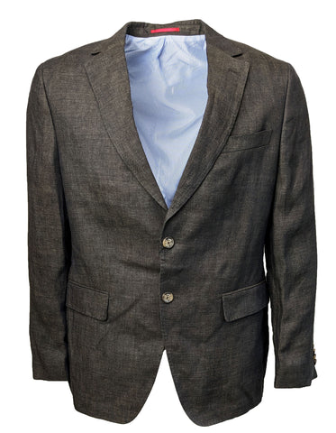 GANT Men's Dark Brown Pinpoint Linen Blazer 76513 Size 52 $745 NWT