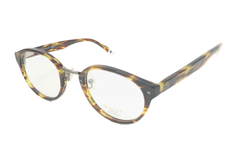 GANT RUGGER Men's Round Dante Eyeglass Frames 50-25-145 -Amber NEW