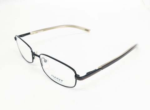 GANT Men's Oval Metal Iridium Eyeglass Frames 53-17-140 -Black/Brown NEW