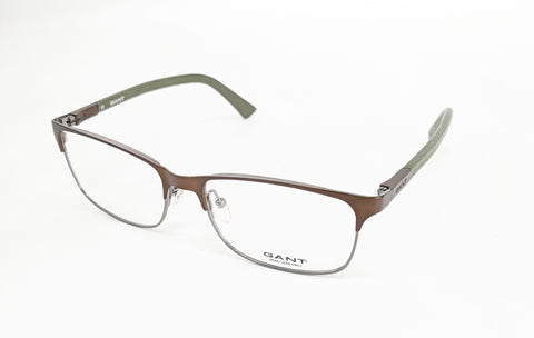 GANT Men's Metal G112 Eyeglass Frames 55-17-145 -Satin Brown NEW