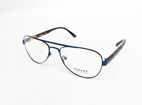 GANT Men's Metal Aviator G2025 Eyeglass Frames 55-17-140 -Satin Navy NEW