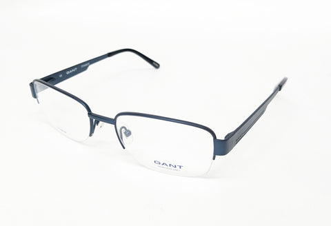 GANT Men's Half Frame G3011 Eyeglass Frames 53-18-145 -Satin Navy NEW