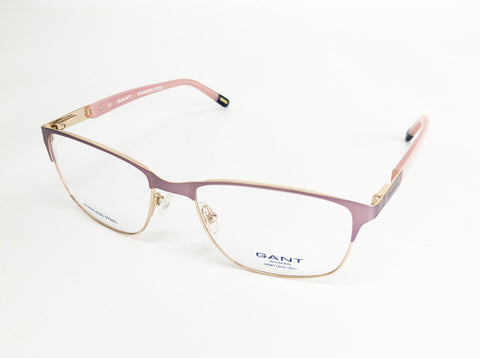 GANT Women's Square Metal GA4034 Eyeglass Frames 52-17-135 -Pink NEW