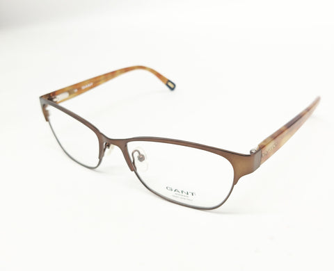 GANT Women's Metal Addy Eyeglass Frames 54-17-135 -Satin Brown NEW