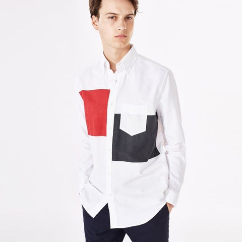 GANT RUGGER Men's Print Block Kick Ass Oxford 344995 Size M $145 NWT