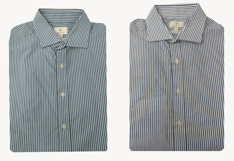 GANT DIAMOND G Men's Bi-Color Striped Fitted Spread 383947 Size 39 NWT