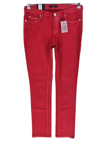GANT Women's Bright Red Nelly Overdyed Denim Jeans Size 29/34 NWT