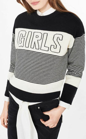 GANT RUGGER Women's Black Gir's Knit Sweater 482059 Size S $175 NWT
