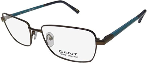 GANT Men's Rectangular G3007 Eyeglass Frames 54-17-145 -Satin Brown NEW