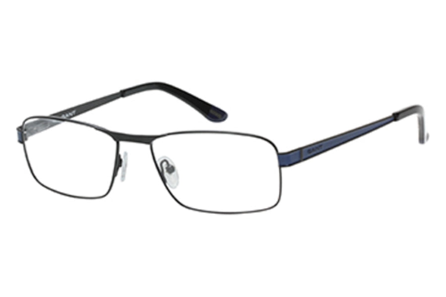 GANT Men's Rectangular G3009 Eyeglass Frames 57-17-145 -Satin Black Navy NEW