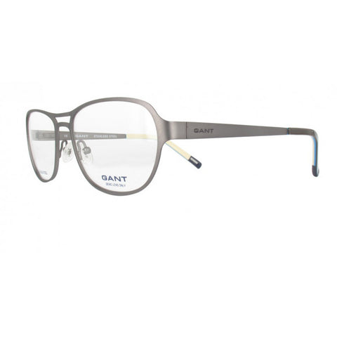 GANT Men's Satin Gunmetal Aviator G3035 Eyeglass Frames 56-17-145 NEW