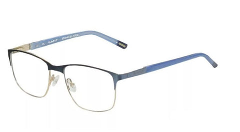 GANT Women's Square Metal GA4034 Eyeglass Frames 52-17-135 -Blue NEW