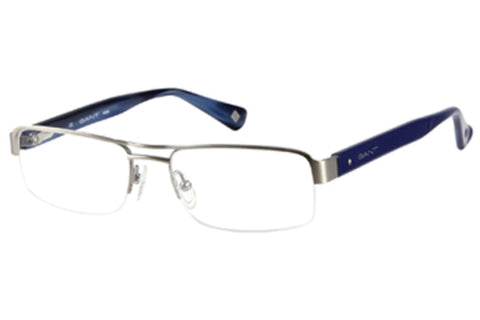 GANT Men's Half Rim GR Issac Eyeglass Frames 53-17-140 -Antique Silver NEW