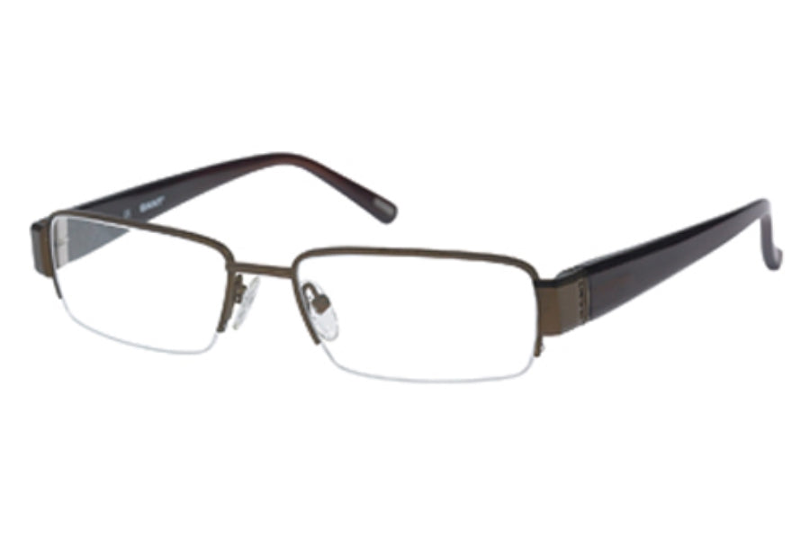 GANT Men's Rectangular Metal Alimuri Eyeglass Frames 54-17-140 -Satin Brown NEW