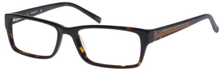 GANT Men's Rectangular G Clarke Eyeglass Frames 54-17-140 -Tortoise NEW