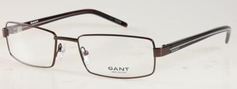 GANT Men's Rectangular G David Eyeglass Frames 58-20-140 -Satin Brown NEW