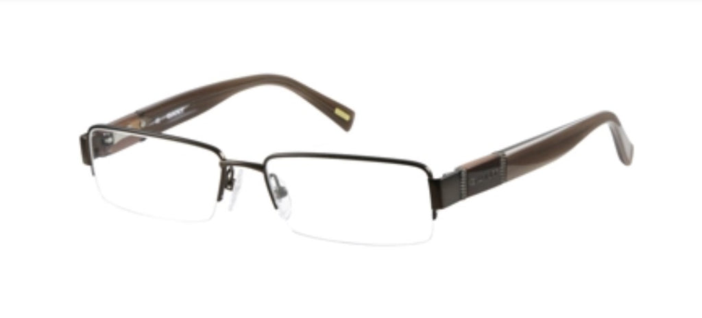 GANT Men's Half Rim Metal Hagan Eyeglass Frames 53-16-140 -Satin Brown NEW