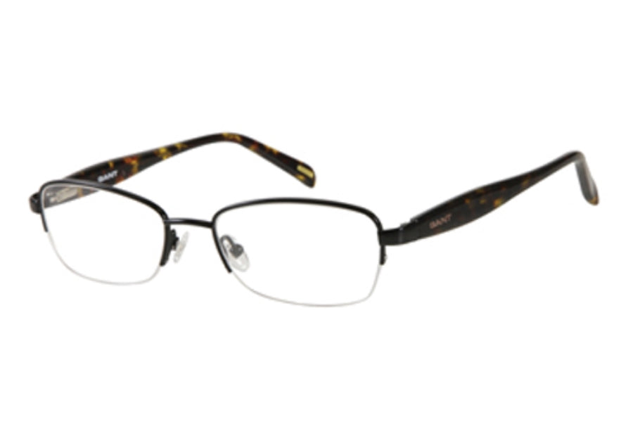 GANT Women's Semi-Rimless GW Lo Eyeglass Frames 51-18-135 -Satin Black NEW