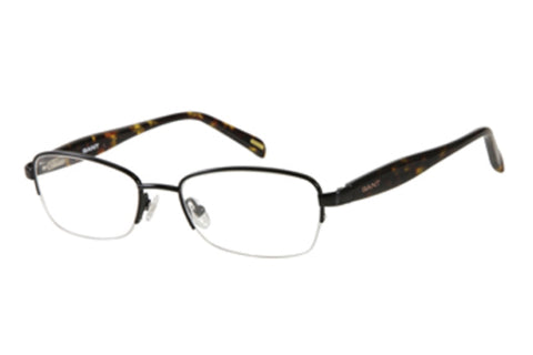 GANT Women's Semi-Rimless GW Lo Eyeglass Frames 51-18-135 -Satin Black NEW