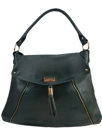 ONNA EHRLICH Women's Green Soft Leather Kelly Shoulder Bag #Klley One Size NWT