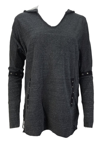 TEREZ Women's Grey Charcoal French Terry Hoodie #22397785 X-Small NWT