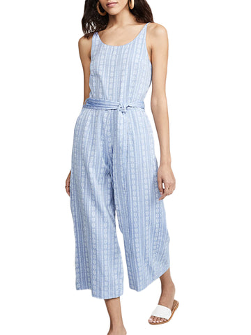 ROBERTA ROLLER RABBIT Women's Blue Heize Jumpsuit Sz L $245 NEW