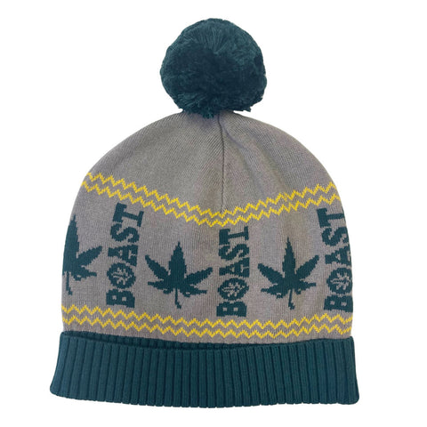 Boast Titanium/Callium Green Intarsia Fairi Beanie O/S $50 NEW