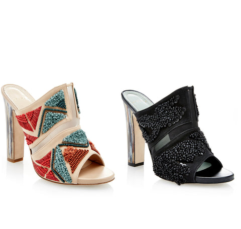 MAIYET Women's Embroidered Jill Mule Heels $895 NEW