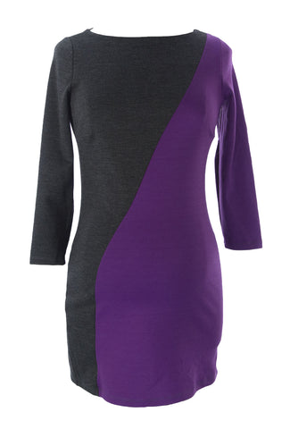 JULES & JIM Maternity Women's Color Block Dress Purple/Antracite
