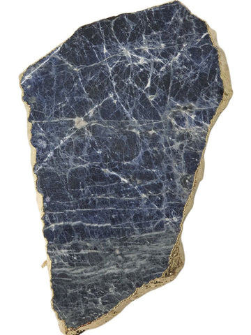 RABLABS Indigo Cobalt With Gold Natural Stone Platter #KI029 NWB