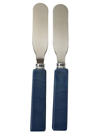 RABLABS Blue Agate Natural Stone Butter Knifes #KNF002 NWB