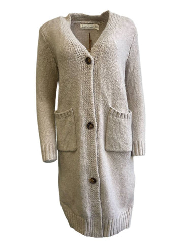 LOST IN LUNAR Women's Nude Karli Knit Cardigan Size US 4 NWT