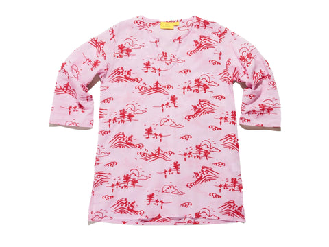 ROBERTA ROLLER RABBIT Girls Mauve Surf Toile Kurta $50 NEW