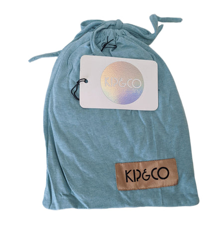 Kip&Co Pool Blue Jersey Cotton Baby Bassinet Fitted Sheet NWT