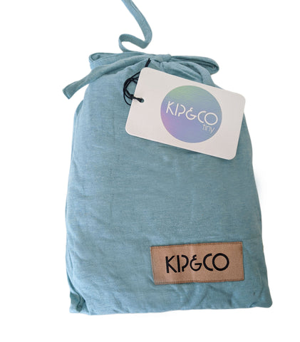 Kip&Co Pool Blue Jersey Cotton Baby Crib Fitted Sheet NWT