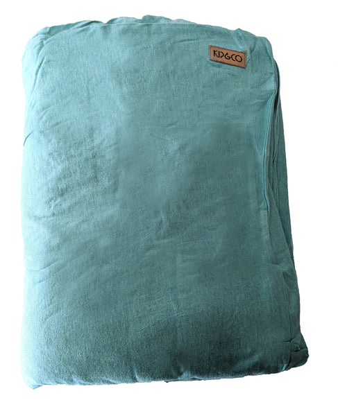 Kip&Co Full/ Queen Size Pool Blue Jersey Duvet Quilt Cover NWT